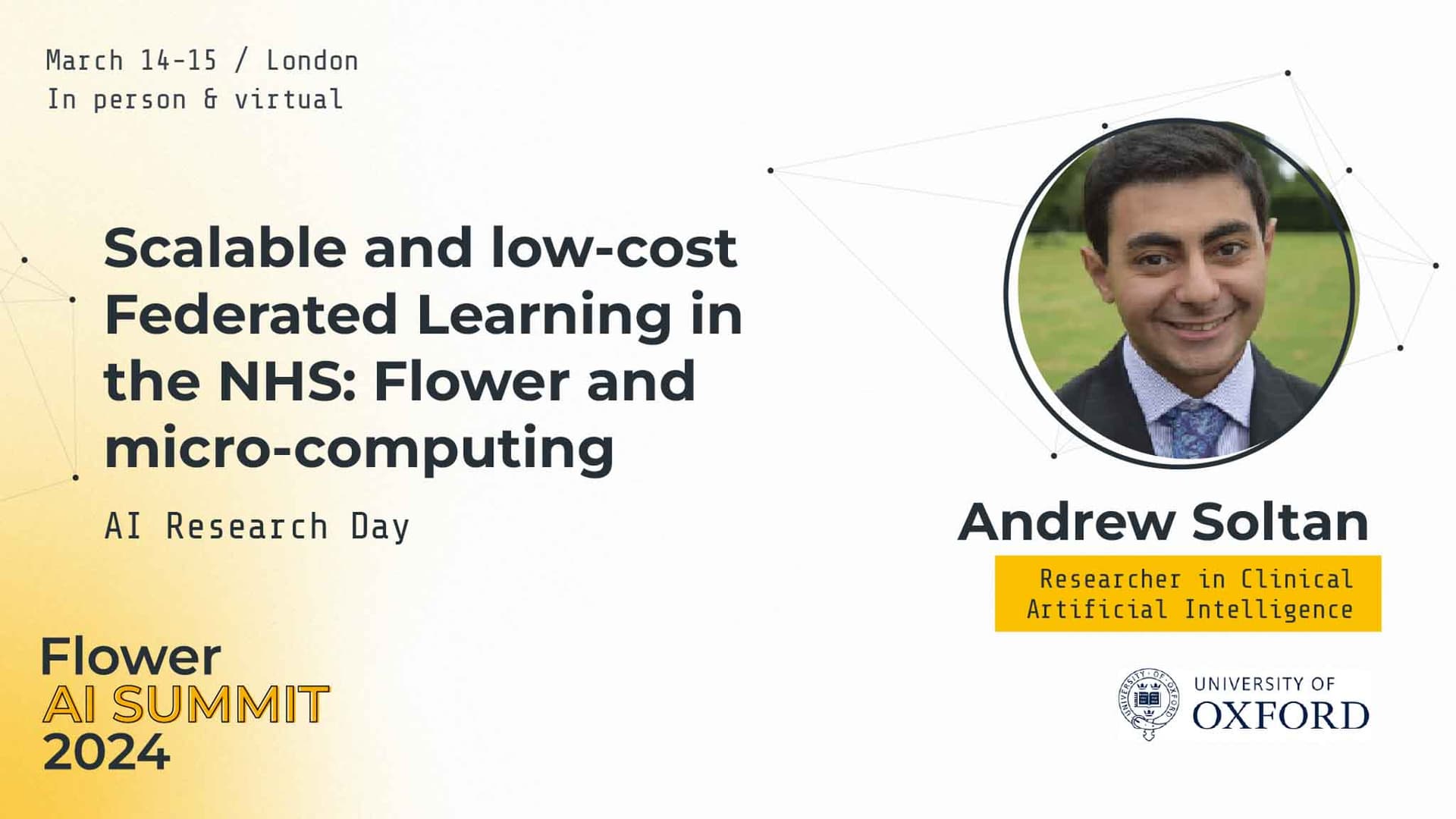 Scalable and low-cost FL in the NHS: Flower and micro-computing, Andrew Soltan