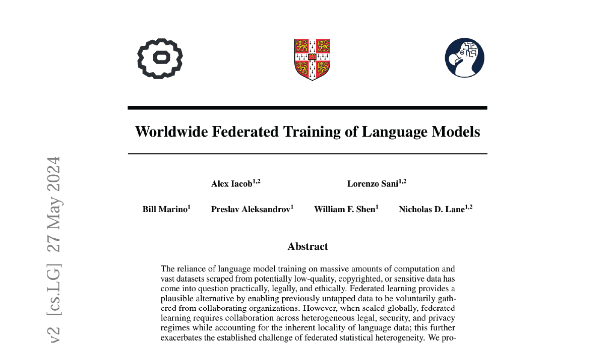 Worldwide Federated Training of Language Models