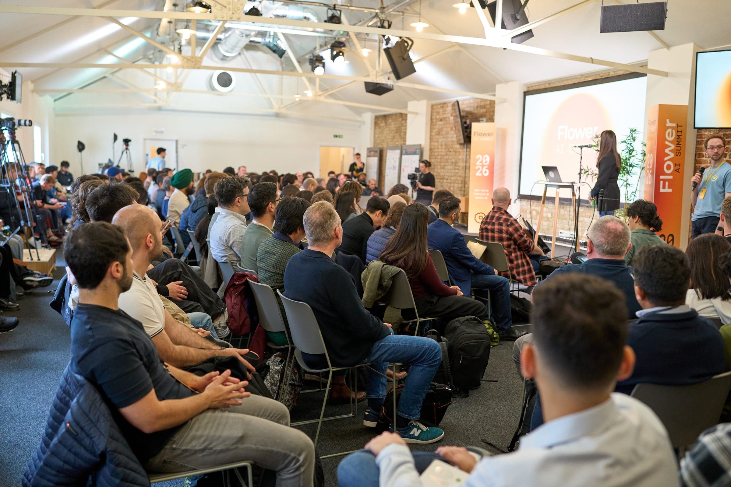 Audience watching a talk at Flower AI Summit